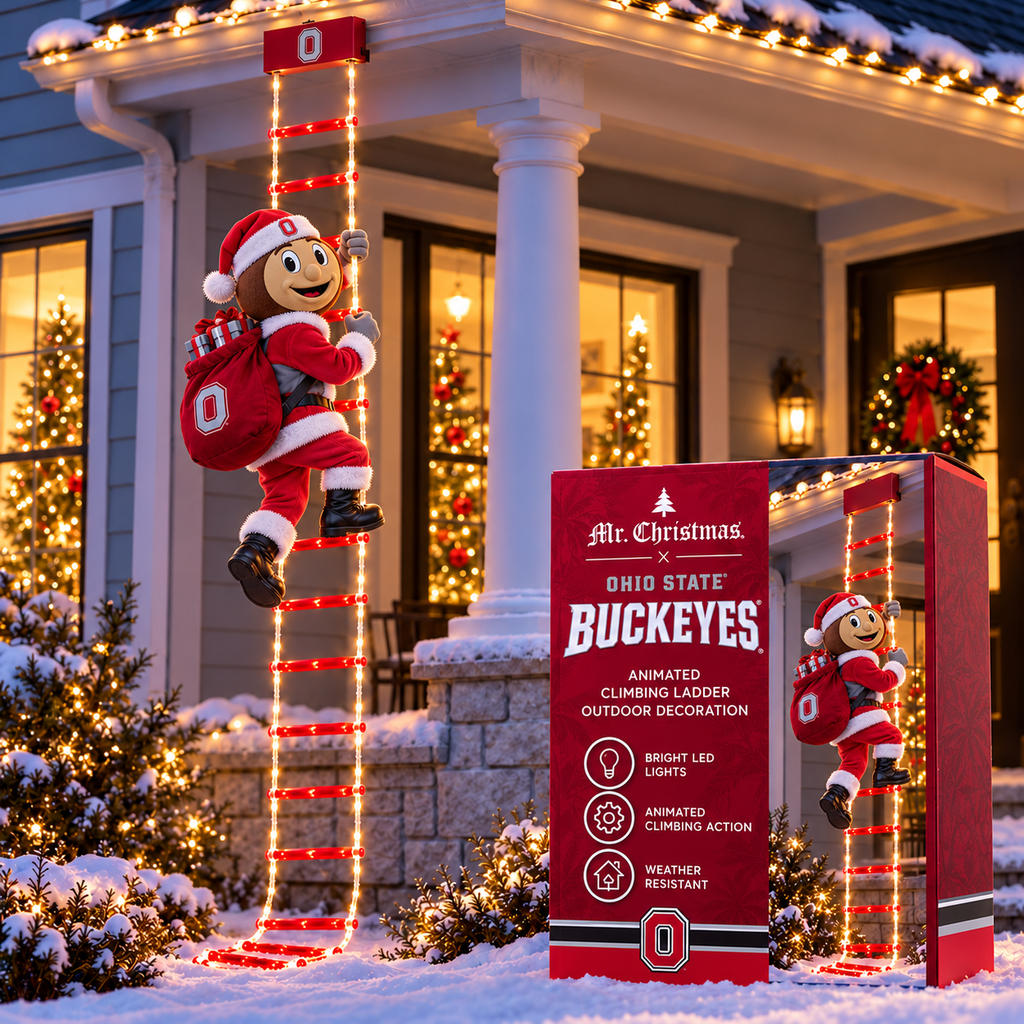 OSB Animated Climbing Ladder Christmas Decoration BMD