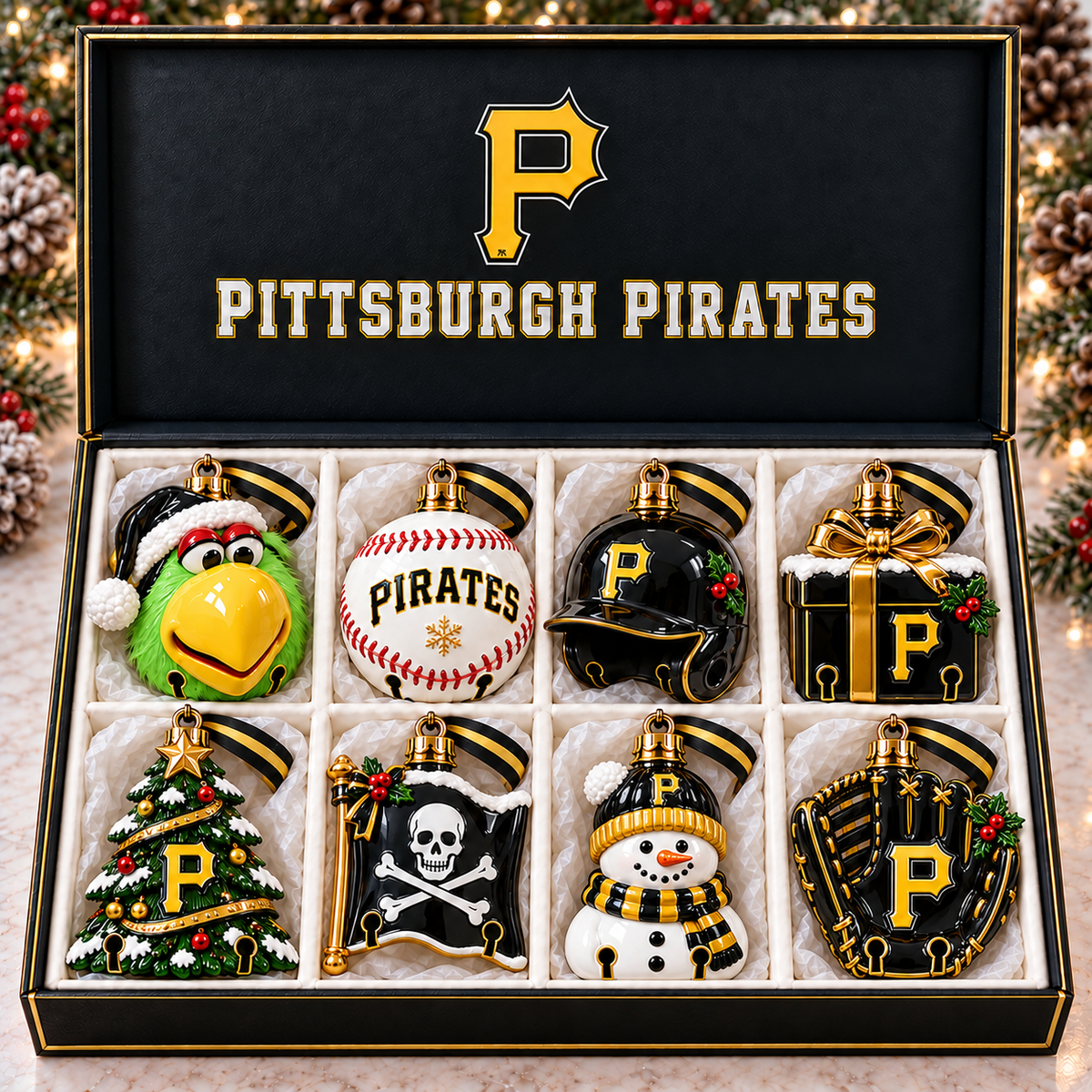 Premium PITTS Christmas Bell Ornament PVNA
