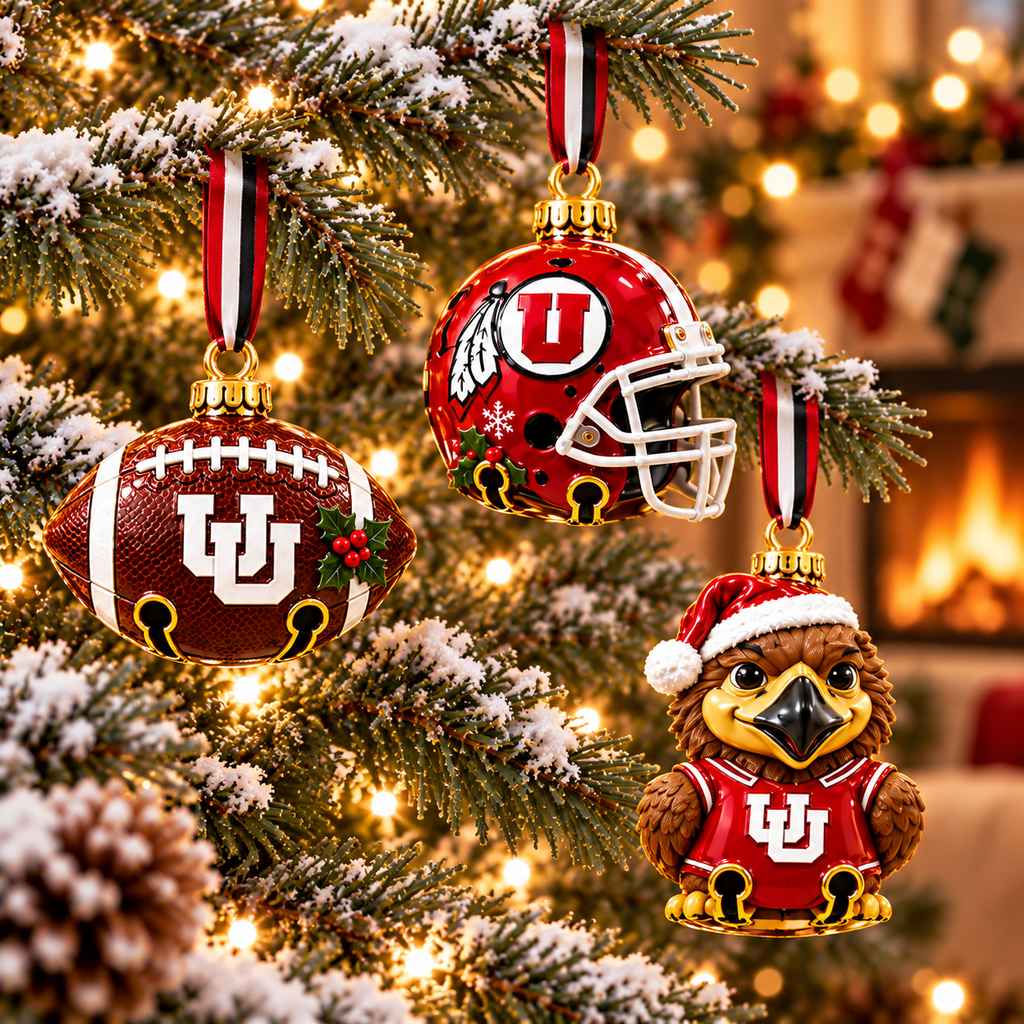 Premium UTAH Christmas Bell Ornament PVNA
