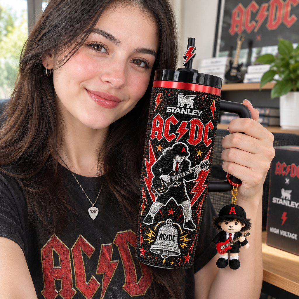 Ac Dc 40oz Tumbler With Handle TTNL
